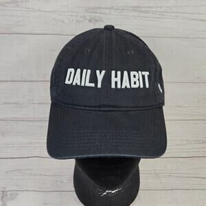 (code)word Daily Habit Baseball Cap Men's Adjustable Black White Embroidered